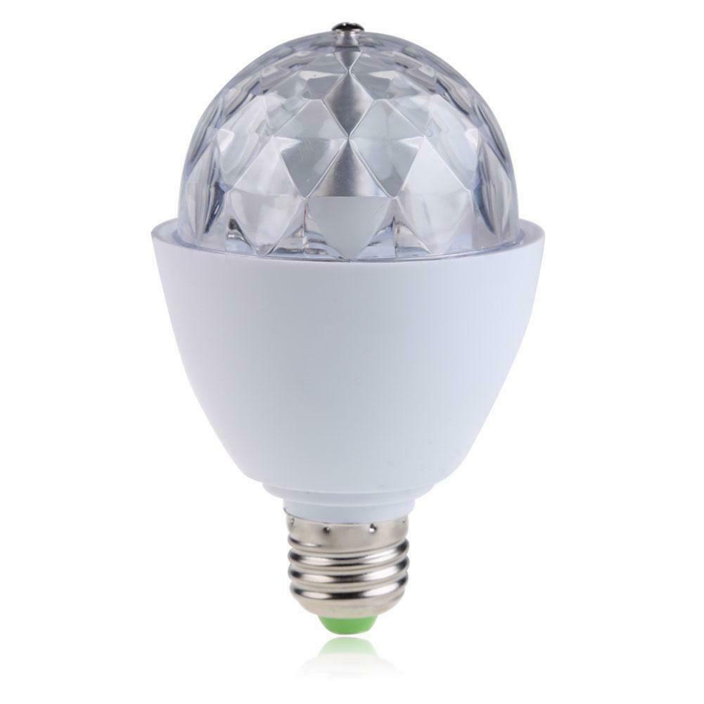 Crystal Ball Stage Lights Led E27 RGB Rotating Lamp For Party Disco DJ Bar @