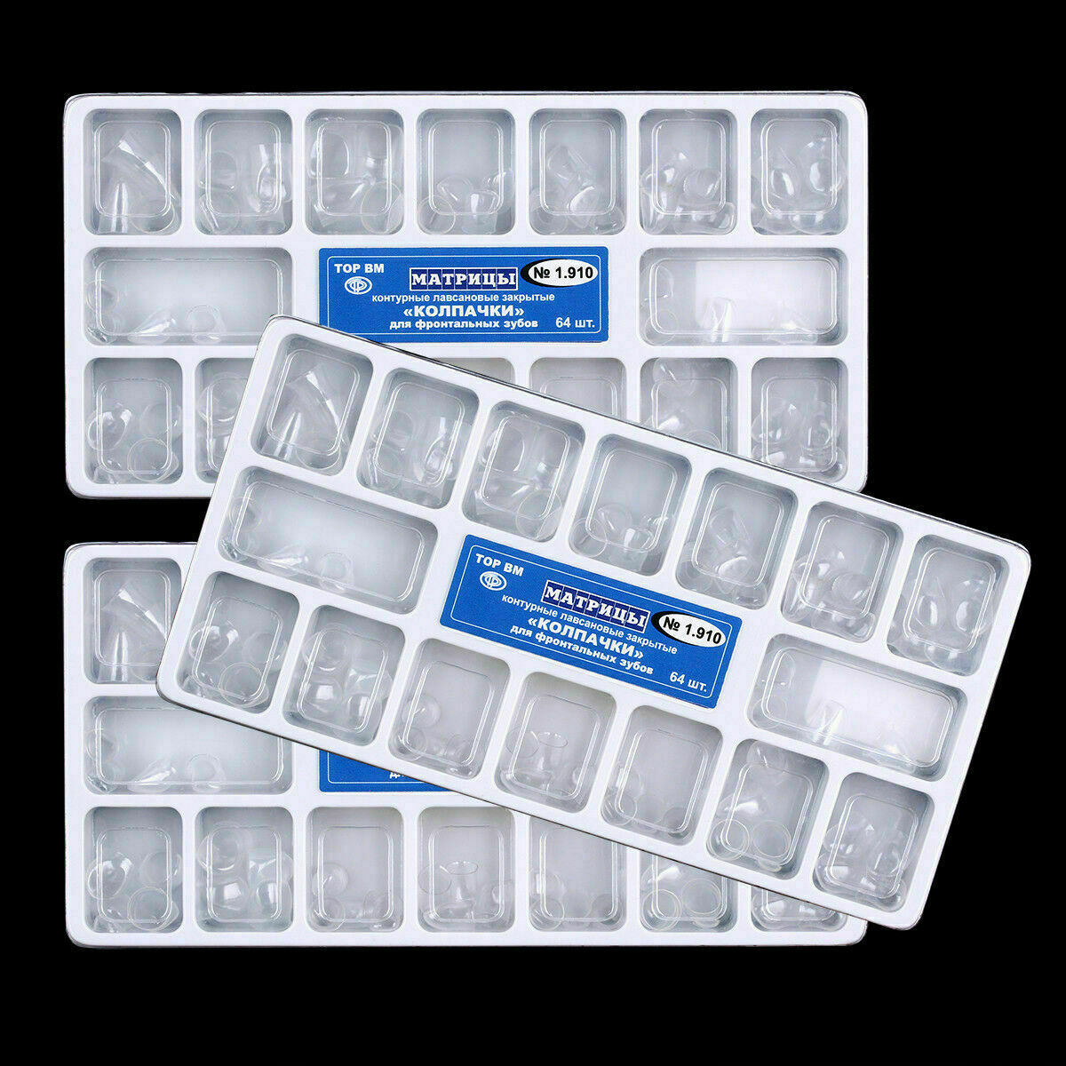 10 Boxes Anterior Transparent Crowns For Incisors/Canines № 1.910 AZDENT Dental