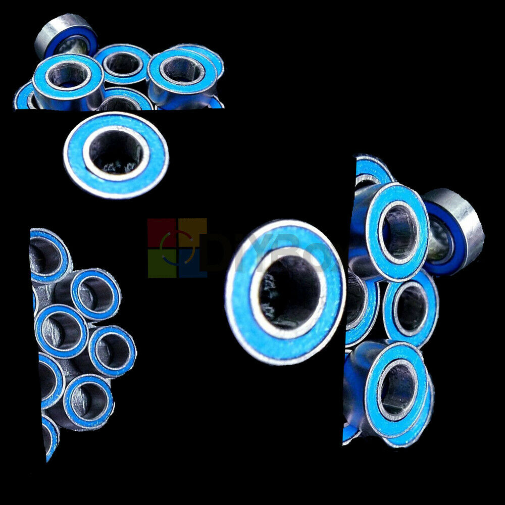 [10PCS] 4*8*3mm MR84RS MR84-2RS 4x8x3mm Rubber Sealed Ball Bearing Blue Bearings