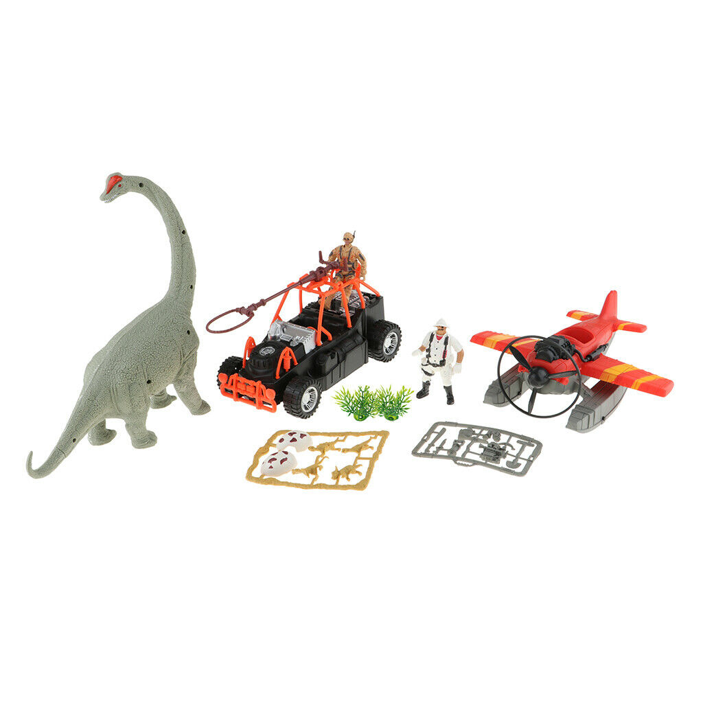 Kids Dinosaur Toys Tabletop Playset Sand Table Layouts Action Figures Decors