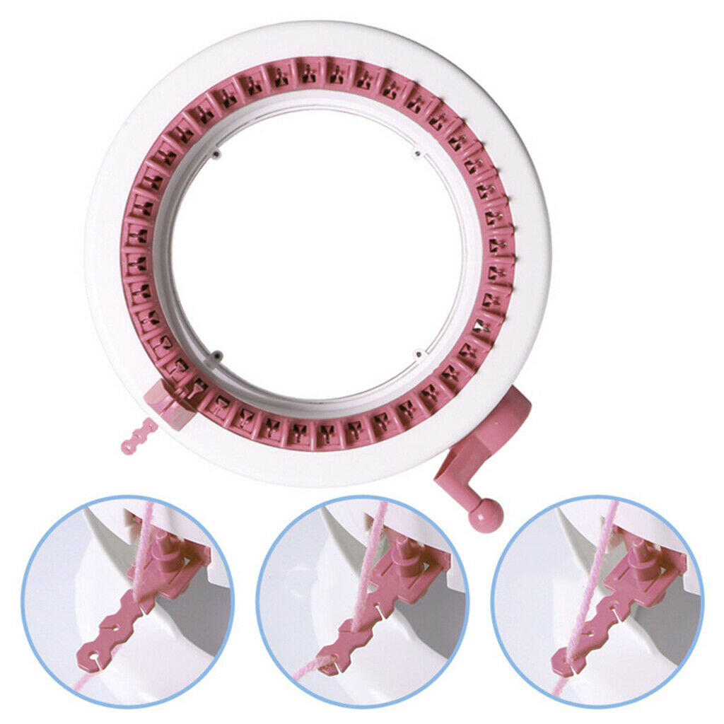 Kids Children Large Plastic Hand Rotating Loom Knitting Machine DIY Hat Toys