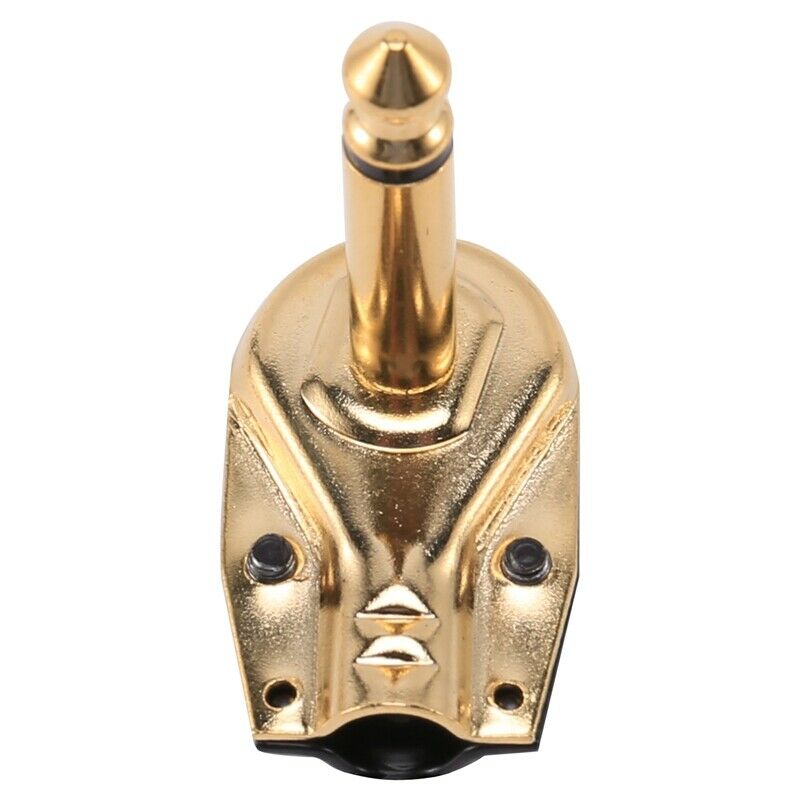 DIY 6.35MM 1/4inch Mono Male Right Angle Pancake Style Plug Connectors for SpeJ4