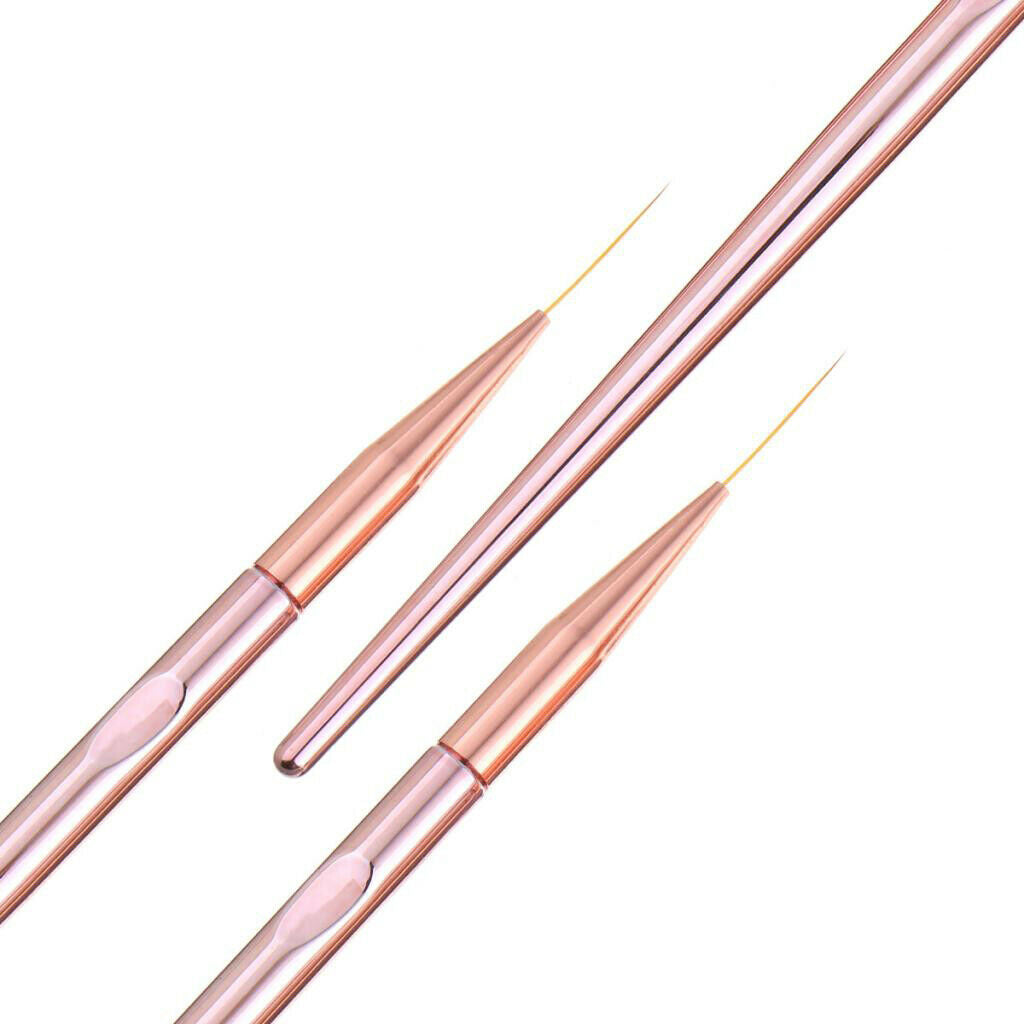 3Pcs 11/15/20mm Detailing Brushes Flower Drawing Gradient Art Pens Set