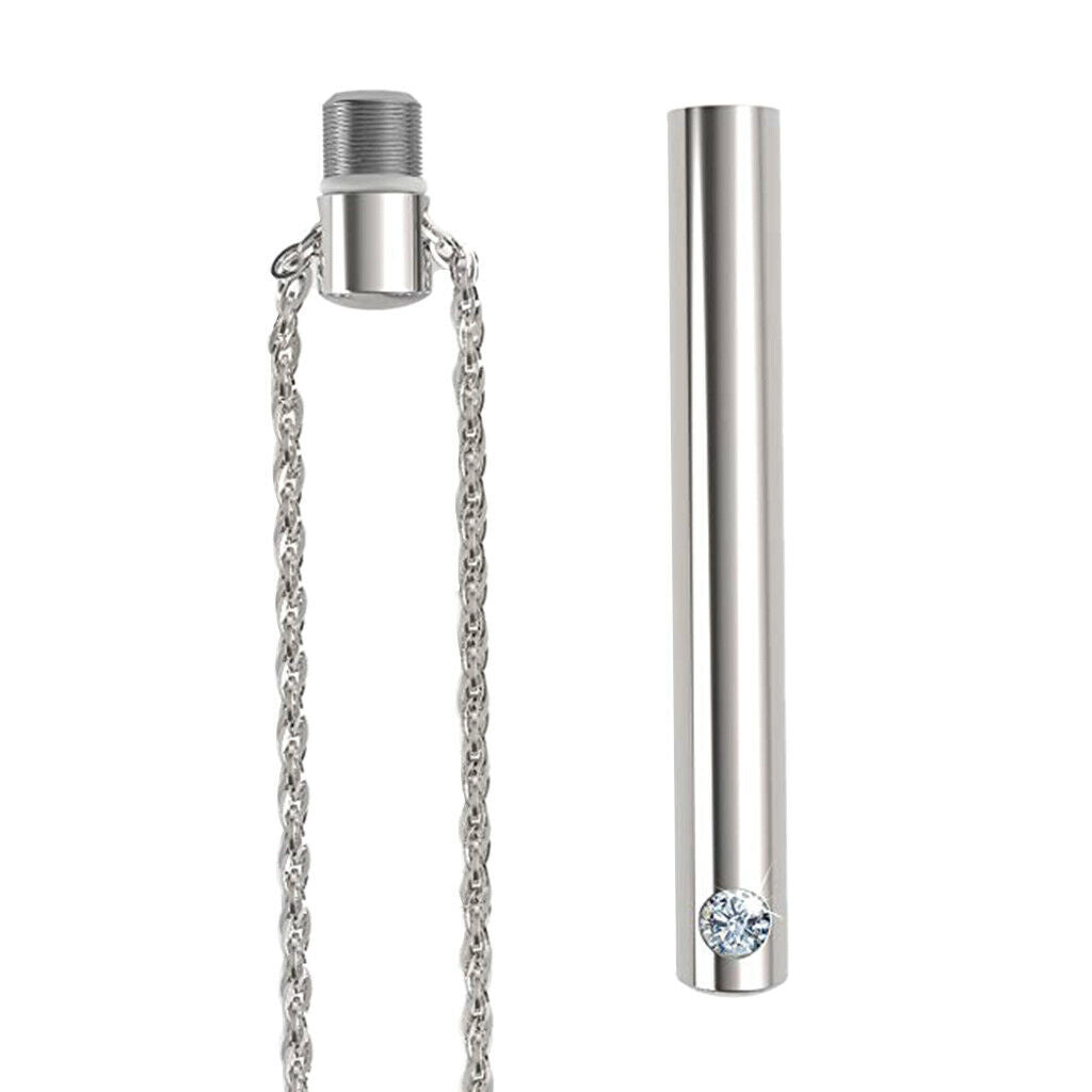 Urn Memorial Cylinder Pendant Necklace Ashes Keepsake Exquisite Cremation