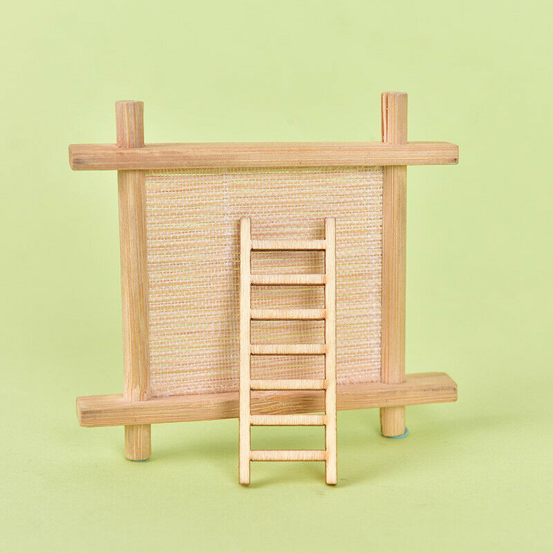 3 pcs Mini Ladder Wood Craft Micro Landscape Ornament Fairy Garden Miniature_DD