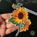 Sunflower Patch Still Life Painting Flower DIY Iron on Applique Sewing Supplies