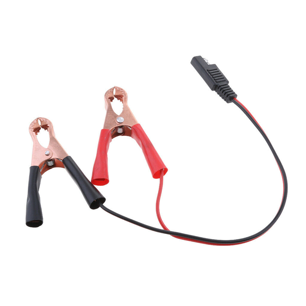 Copper 18AWG SAE to Alligator Clips Solar Battery Adapter Extension Cable Cord