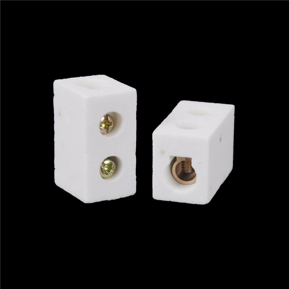 2Pcs High Temperature Ceramic Connector Block 30A 1 Way WF
