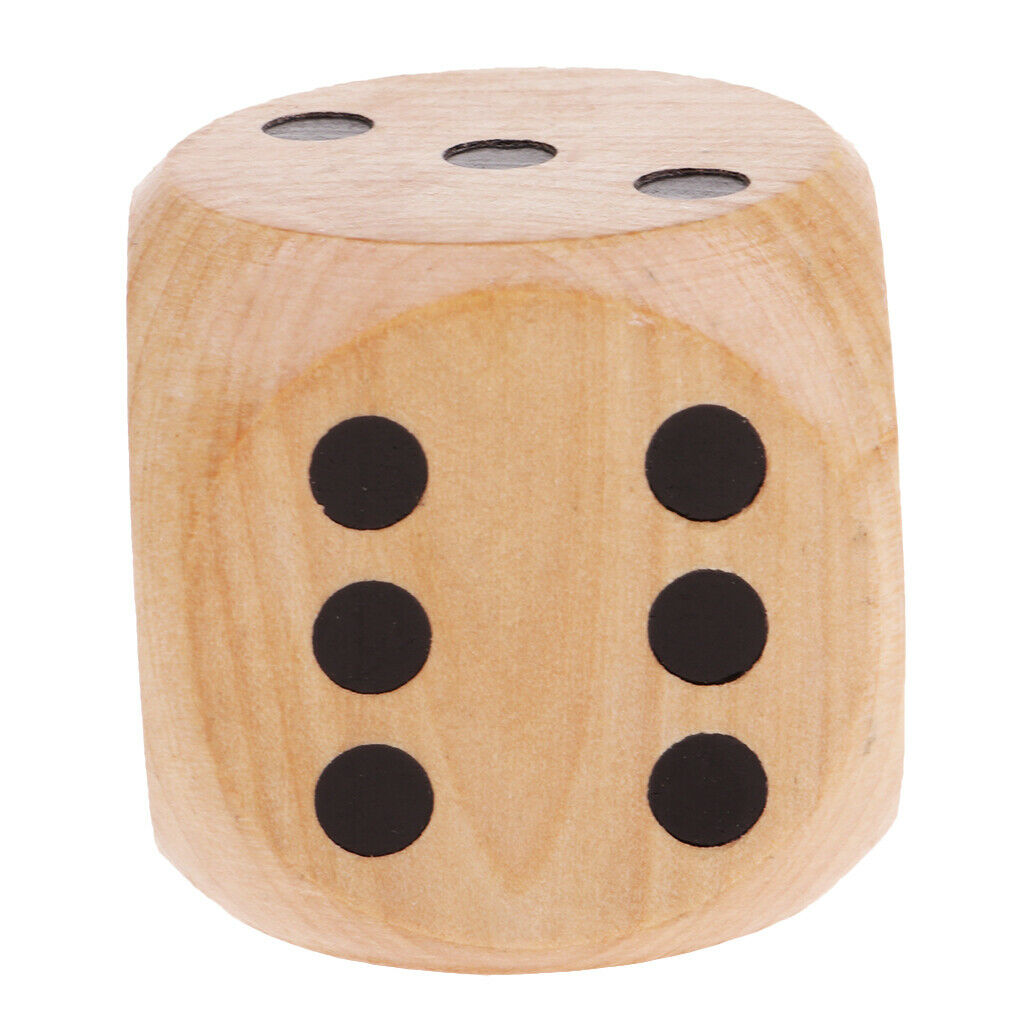 3Pcs Wooden D6 Dice Role Playing for DND RPG Dungeons and Dragons Board Game