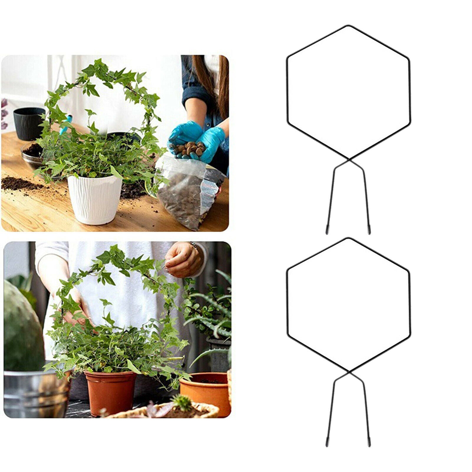 Metal Trellis for Potted Plants Outdoor Climbing Plant Support Stakes B