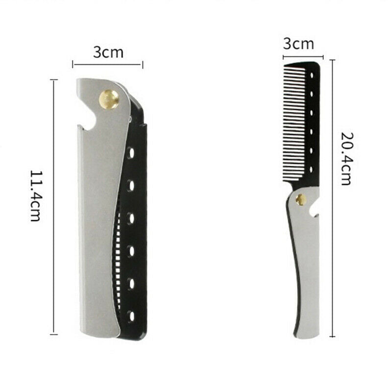 Portable Folding Pocket Combs Oil Head Portable Beard Combs Hair Styling .l8