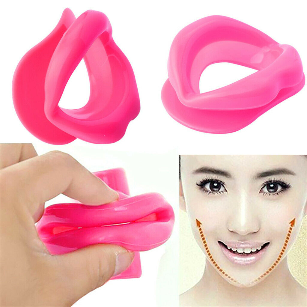 2 Pieces Silicone Face Slimmer Mouth Tightener Mouth Muscle Lips Trainer