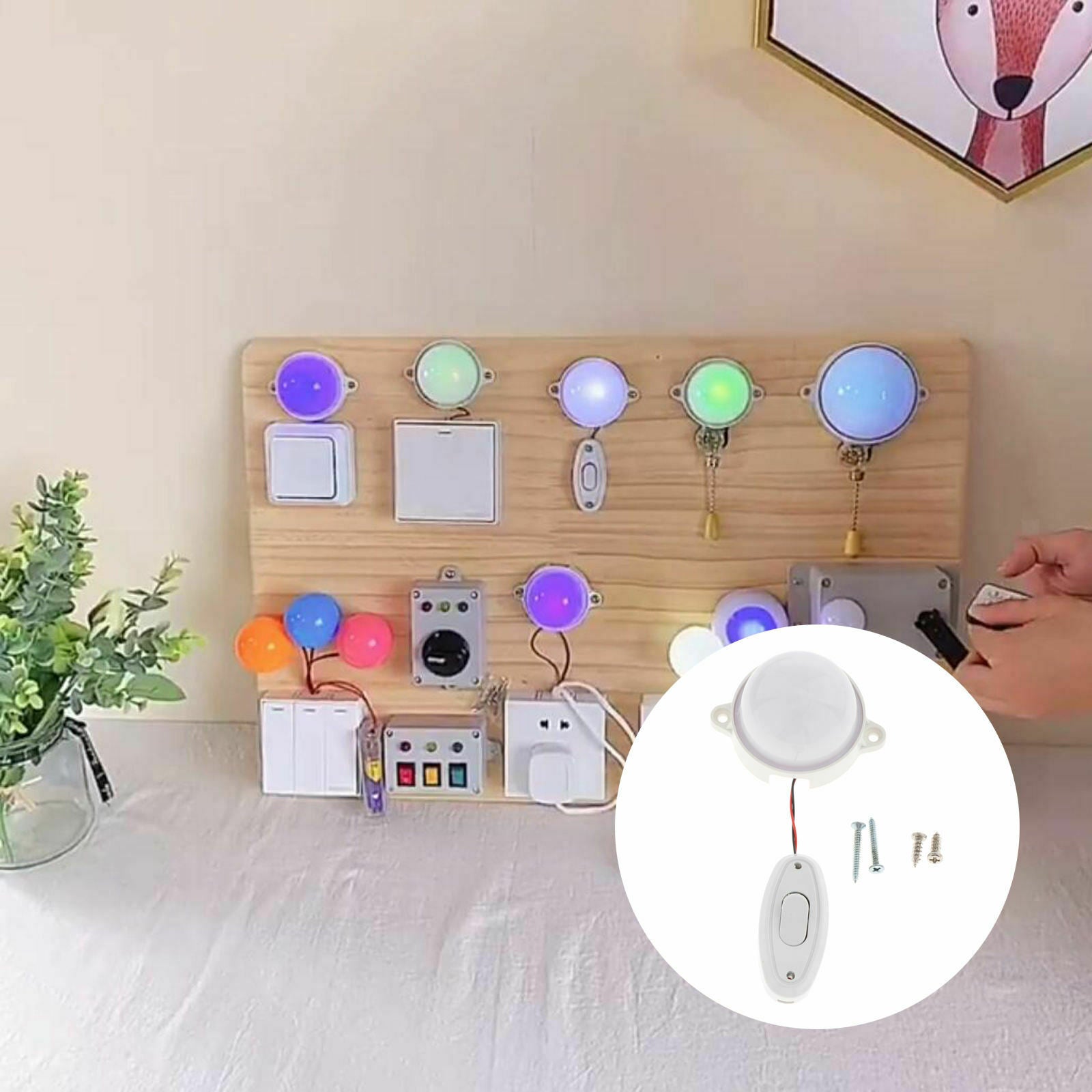 LED Light Busy Board Life Skill Educational Toys For Kids Ages A