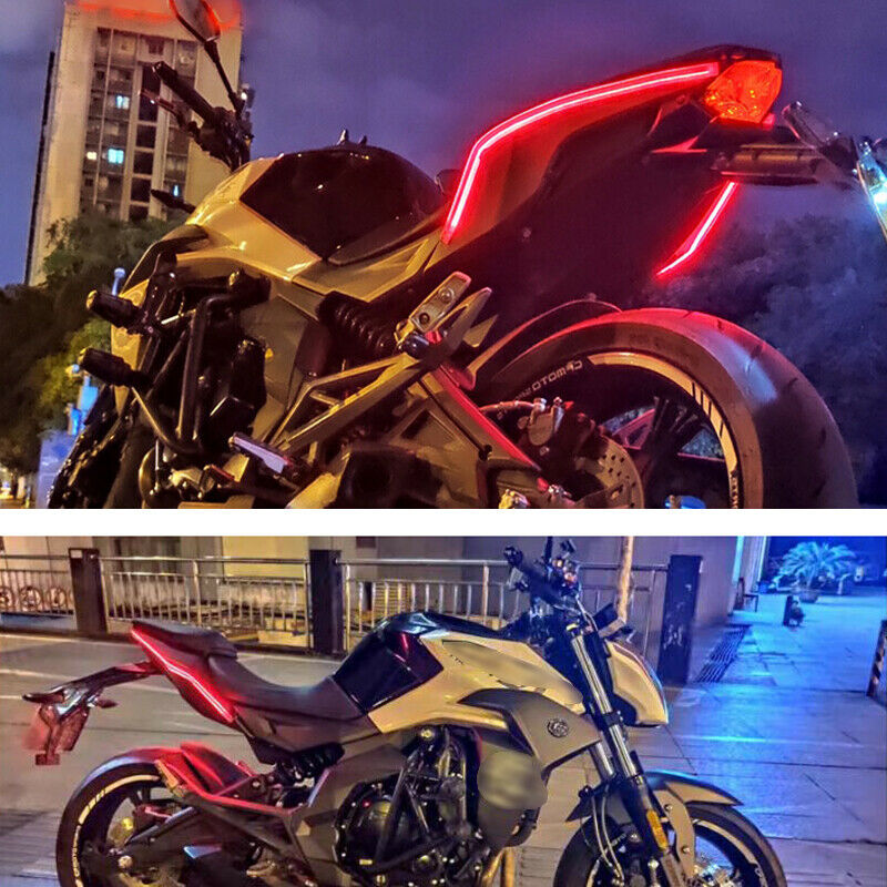 Motorcycle Scooter Start LED Flexible Light Strip Flow Turn Signal Running Lamp