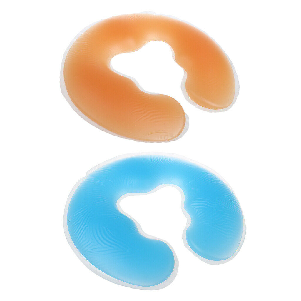 Set of 2 Silicone Gel Pillow Face Head Rest Cradle Cushion Bolsters Pad