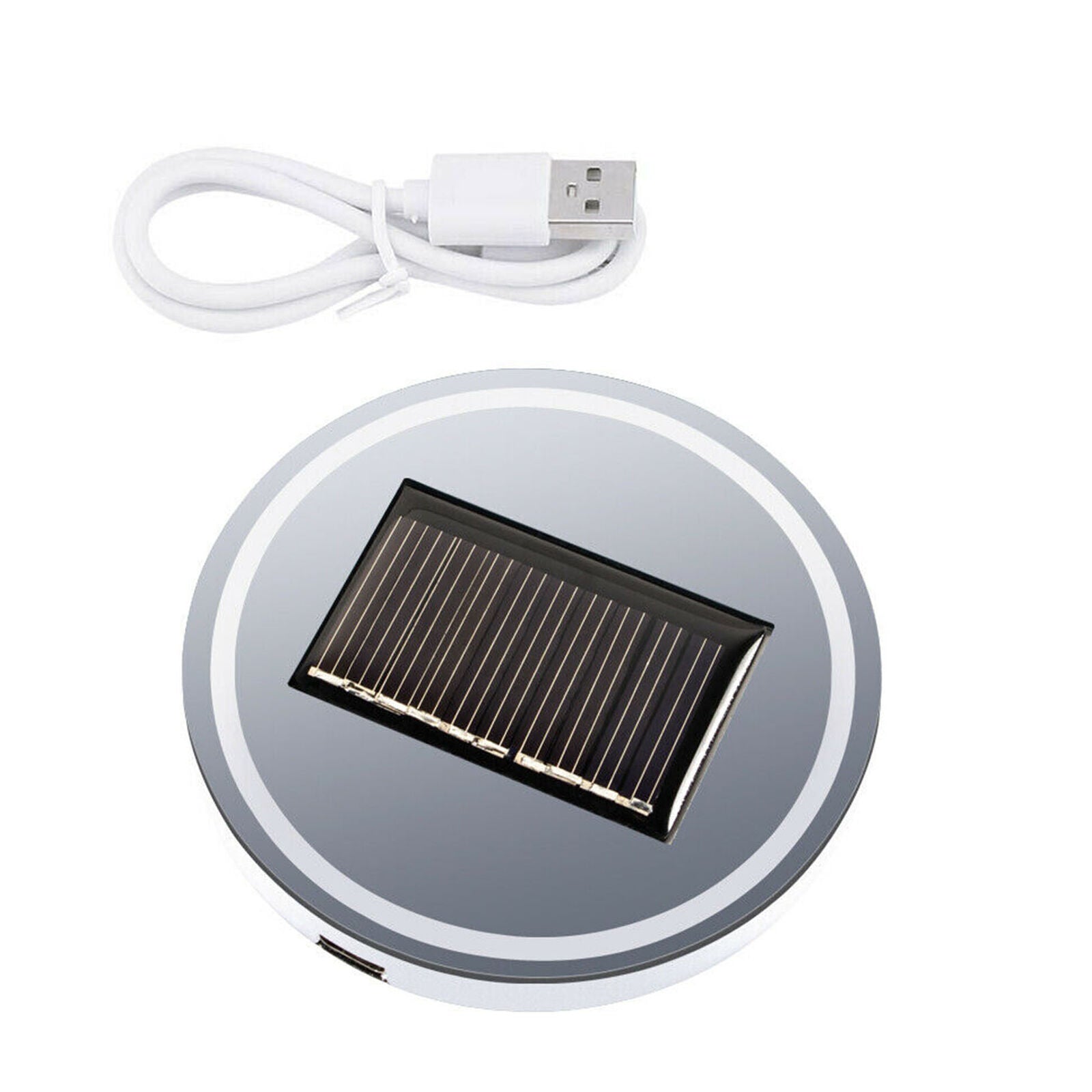 LED Car Solar Cup Holder Light Bottom Pad Mat Cover Trim Drink Coaster Lamps 1PC