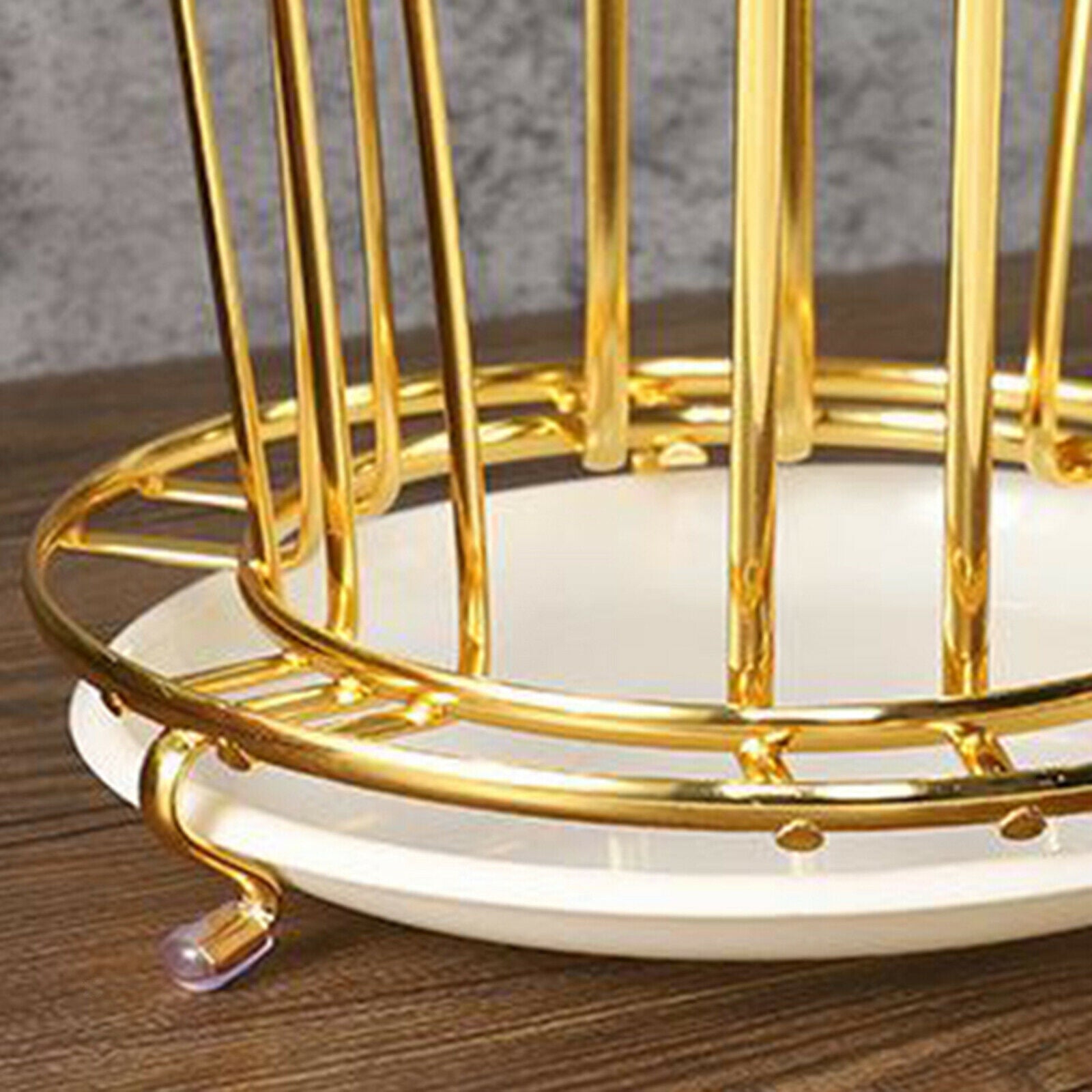 Golden Mug Holder Stand Metal Drainer RackTree Mugs Bottles Kitchen Storage