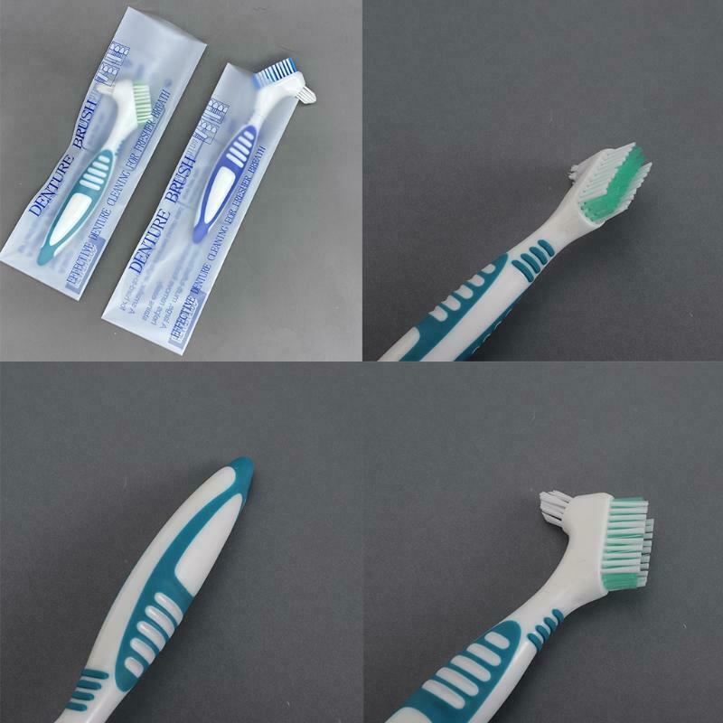 1 × Denture Brush~ Easy Grip Handle Firm Double Sided Toothbrush for Cleaning