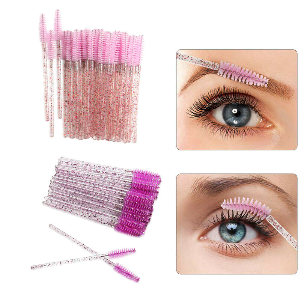 Set of 200 Eye Lash Brushes Crystal Rod Mascara Wands Lash Makeup Tool