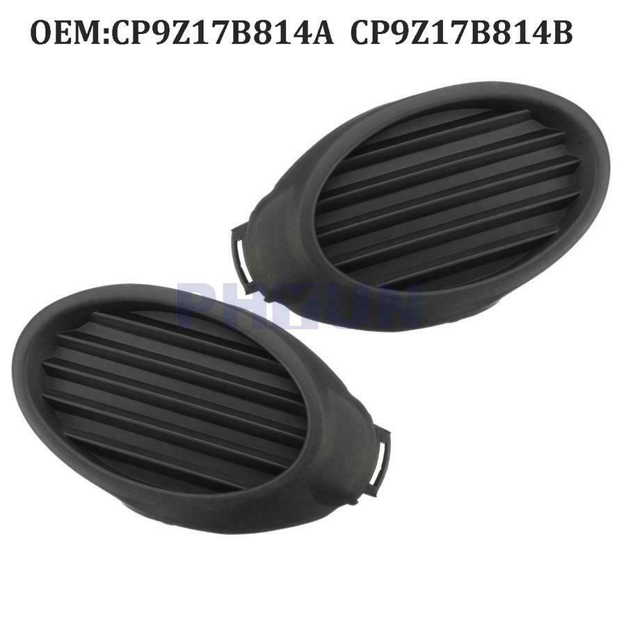 Pair Black Matt Bumper Fog Light Grill Vent For Ford Focus FO1038116 ABS Plastic
