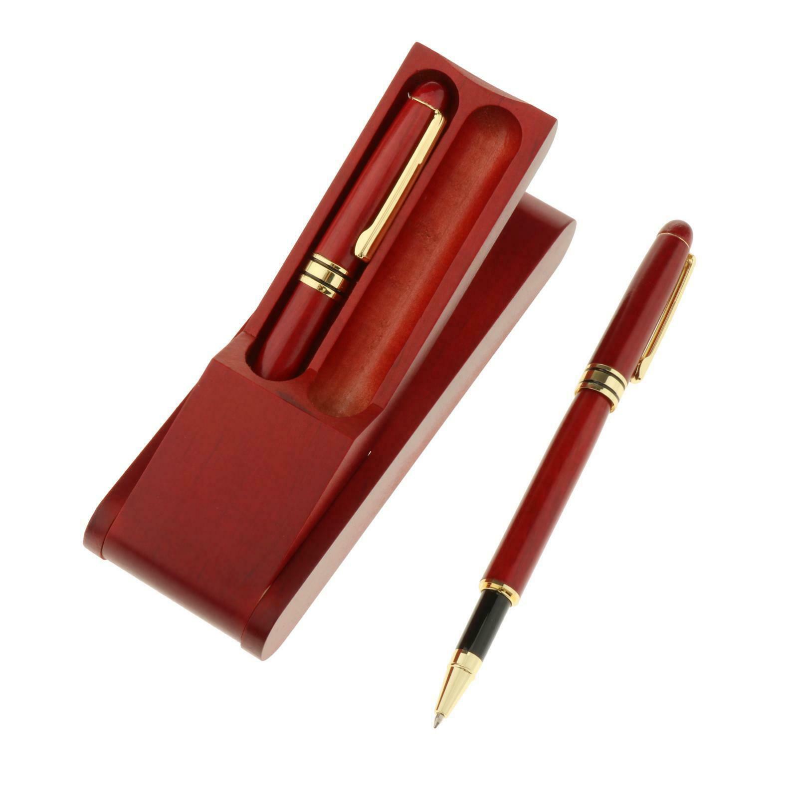 Red Wooden Stationery Students Business Office Fountain Pen for Kids School