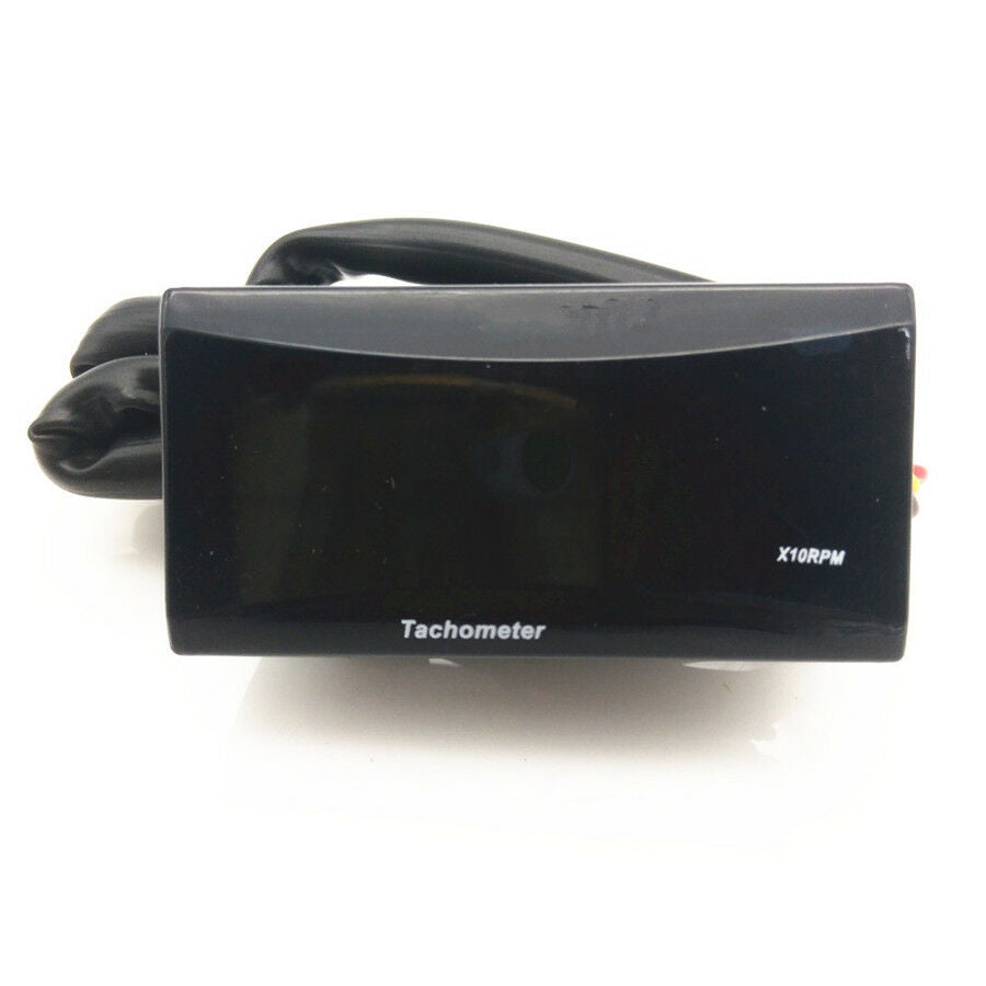 Universal Square LCD Motorcycle Tachometer Blue Digital Display RPM Meter Gauge