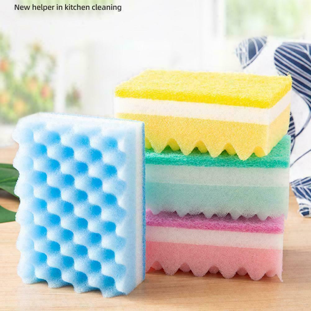 1xSponge Brush Dish Washing Cleaning Kitchen Pad Soap Tool Cleaner Y1V7