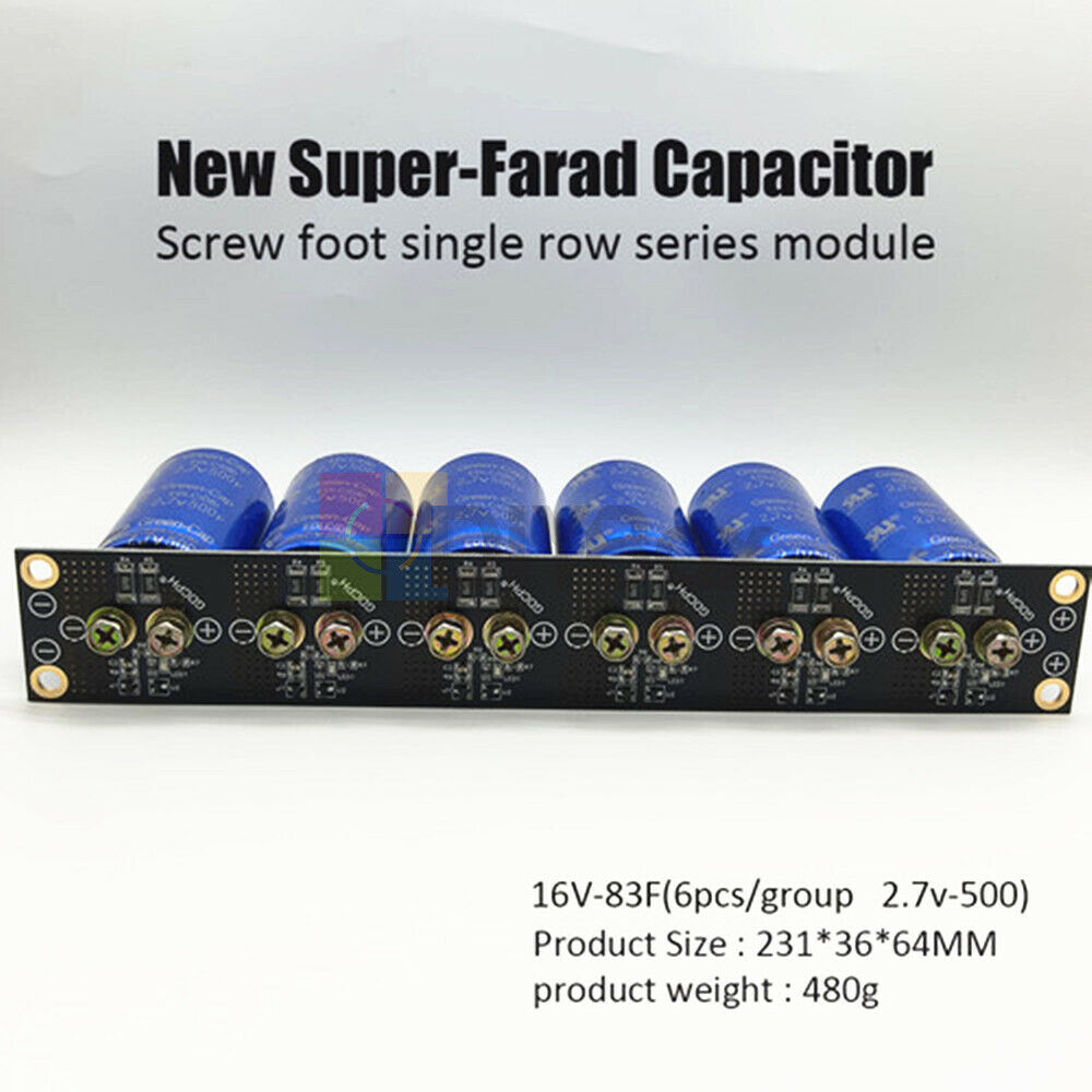 16V-83F Farad Capacitor Super Capacitor 2.7V-500F Screw Foot Single Row Module