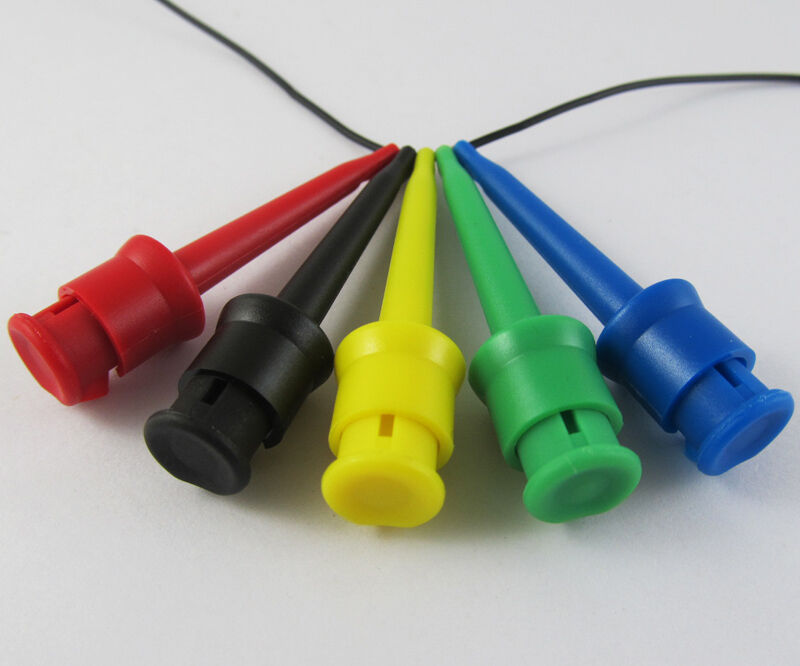 1set  PA Copper Flexible Large Test Hook Clip Probes 5Colors High Quality Nylon