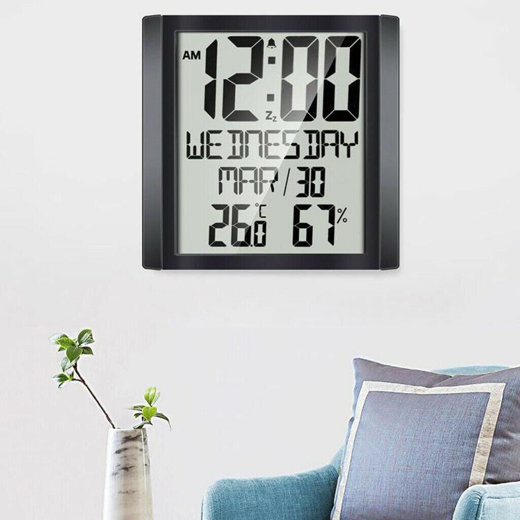 Multifunctional Compact Digital Day Alarm Clock Family Large Display Snooze