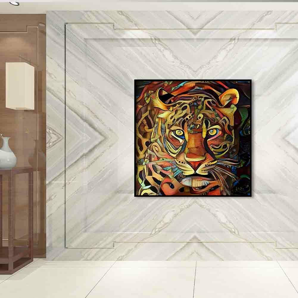 Tiger Diamond Painting 5D DIY Full Round Drill Mosaic Handmade Wall Picture @
