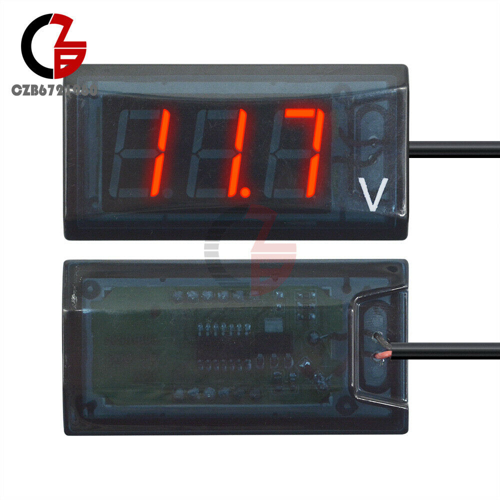 Digital DC 8-16V Red LED Display Voltmeter Panel Voltage Volt Meter 12V For Car