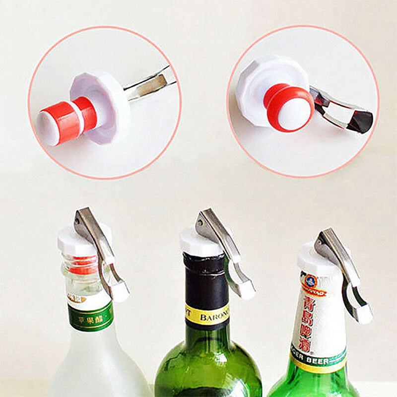 Stainless Steel Bottle Opener Stopper Plug Champagne Wine Beer Sealer Bar .l8