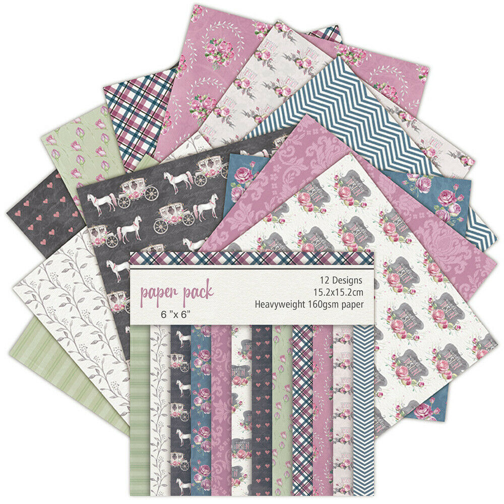 12X 6" Paper Pad Single Sided Scrapbooking Hand Account Card Making Journal DIY