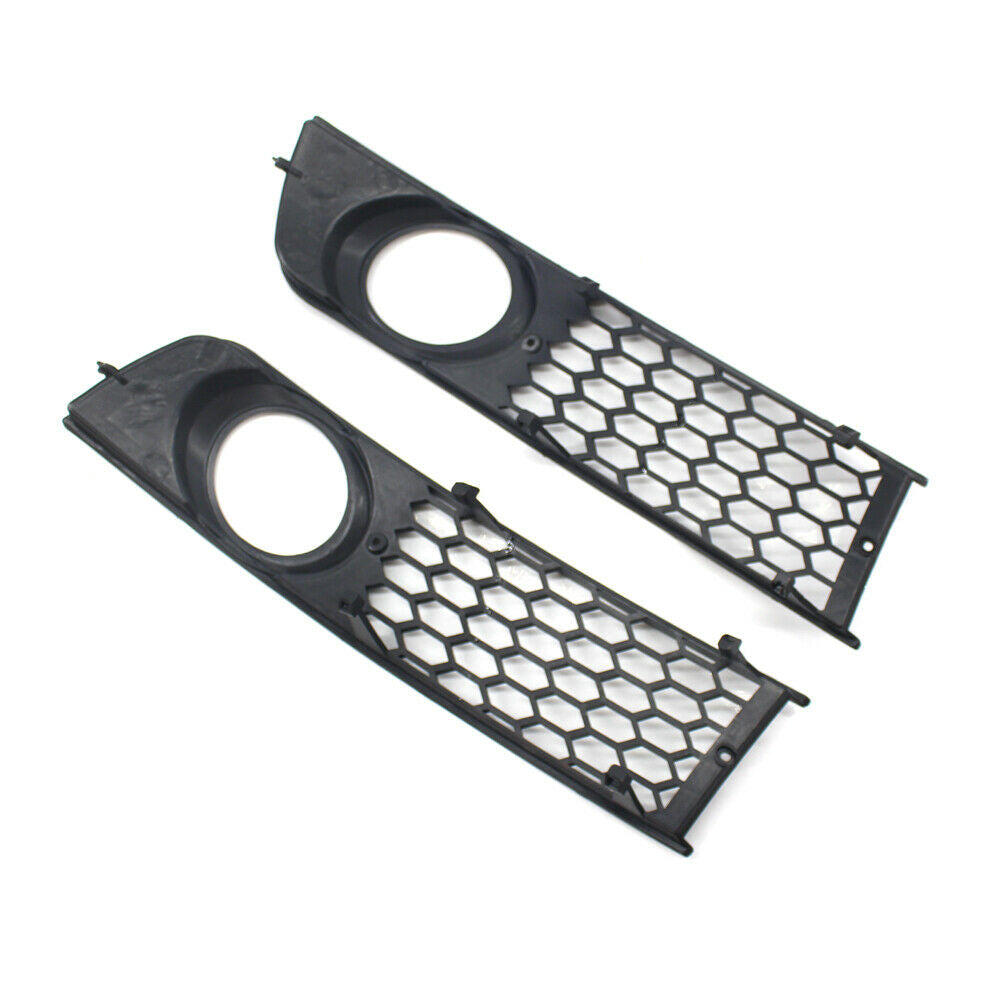 Pair Front Bumper Fog Light Grille Lower Cover Fit For Audi A4 B6 2002-2005