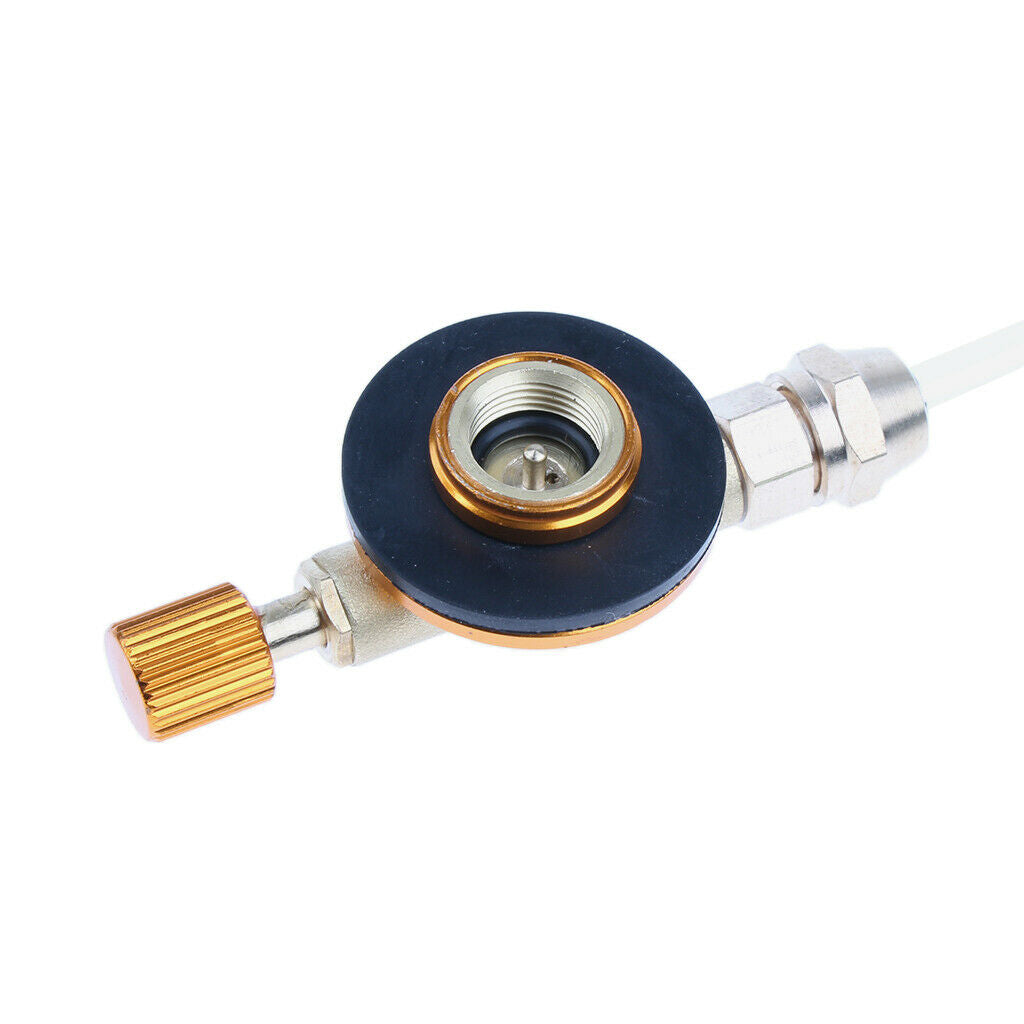 2 Stage Hose Pipe Propane Regulator Adapter for Flat Gas Tank Camping Stove