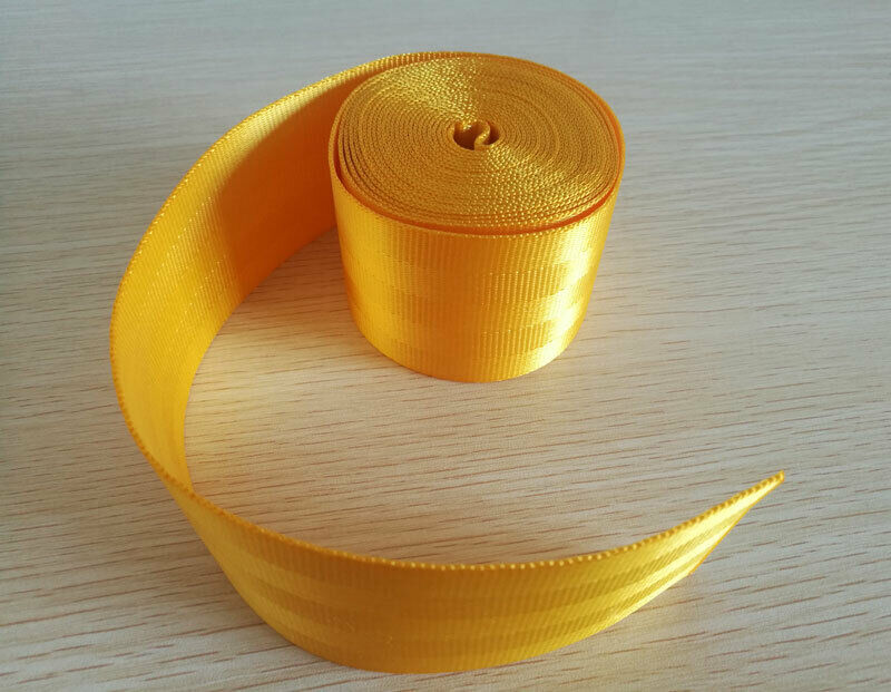 Seat Belts Yellow 3.6m/Roll Harness 3 Point Auto Racing Safety Retractable Lap