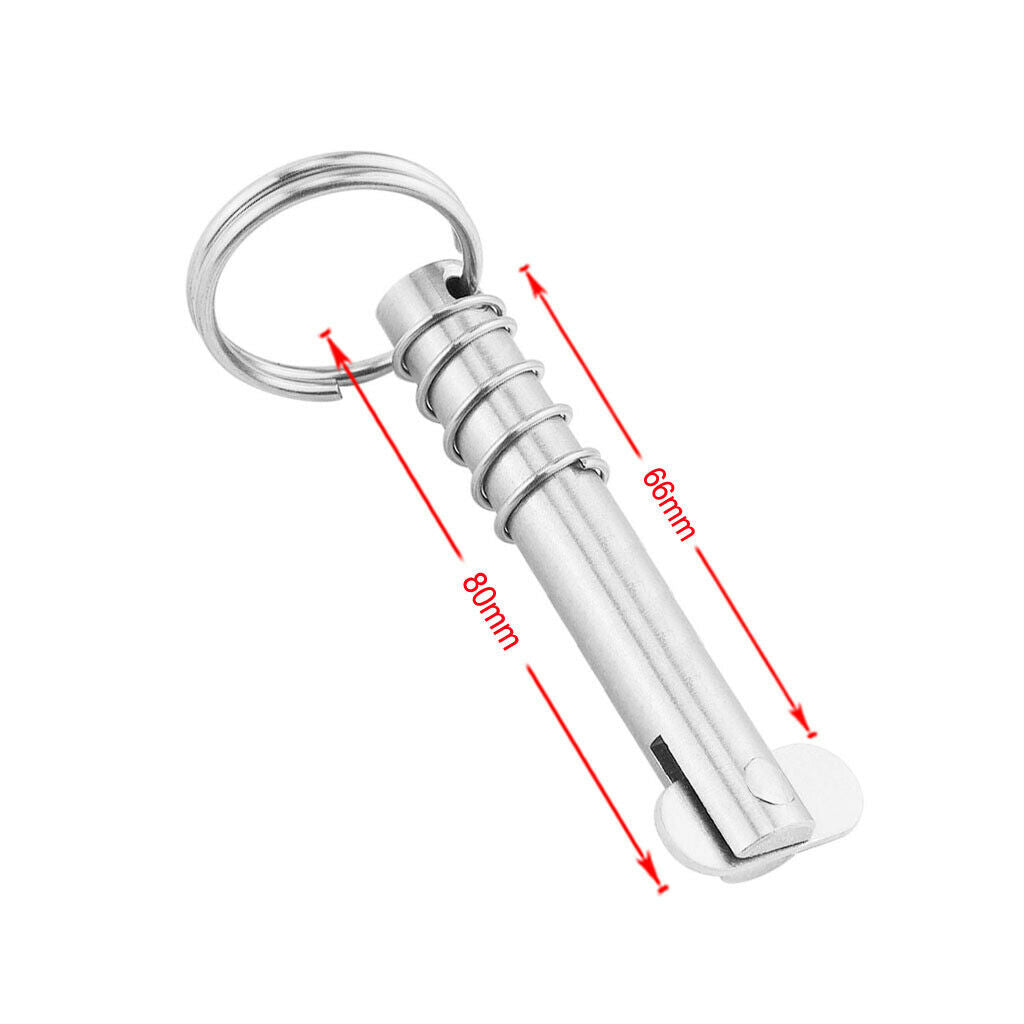 10x80mm Stainless Steel Quick Release Pin for Marine Bimini Top Deck Hinge