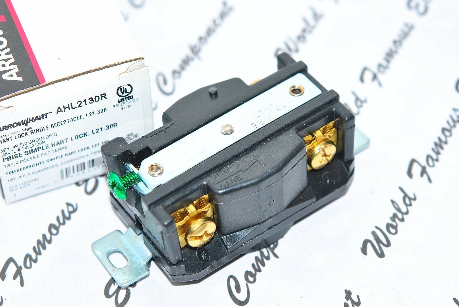 1PCS - COOPER AHL2130R NEMA L21-30R 30A 120/208V Hart-Lock Locking Receptacle