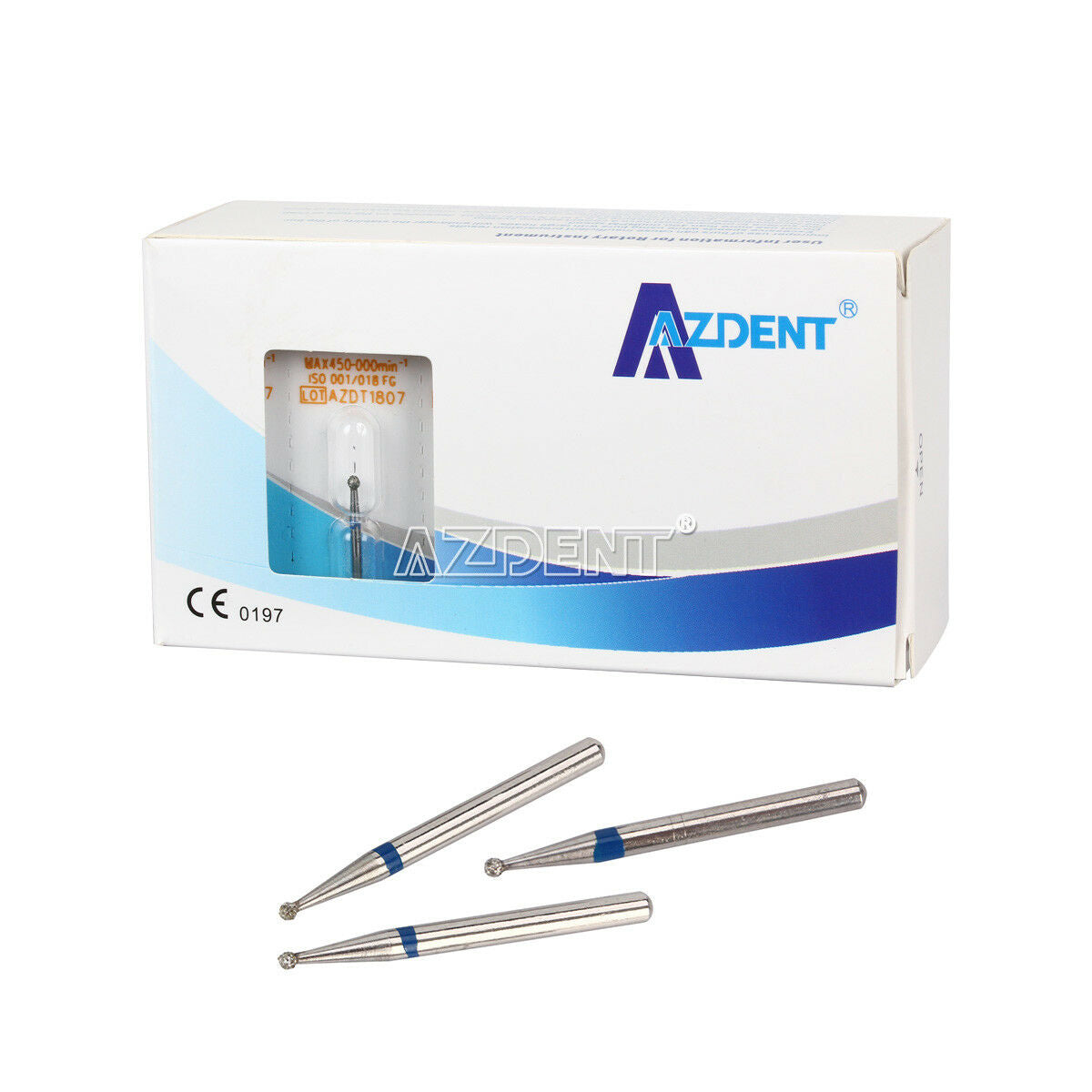 200 Kits AZDENT Dental Diamond Burs Drill for High Speed Handpiece 5pc/pack