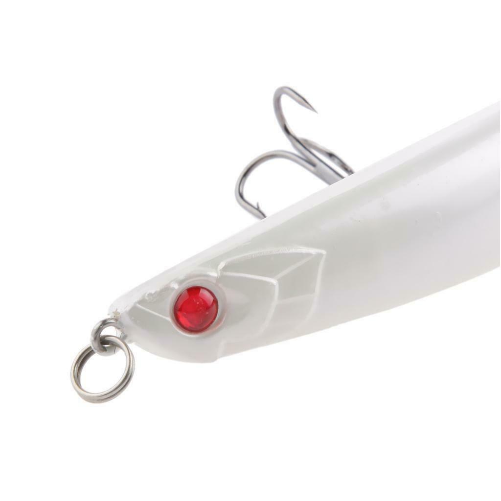 Saltwater 11cm Topwater Fishing Lures Baits Treble Hooks Crankbait Red