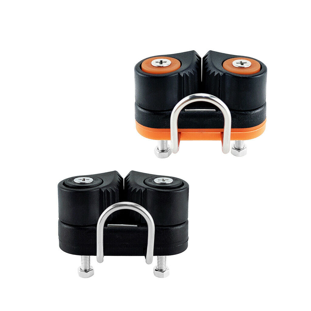 2 Pieces 2 Row Boat Sailboat Cam Cleat Fast Entry for 3-12mm Rope Load 900kg