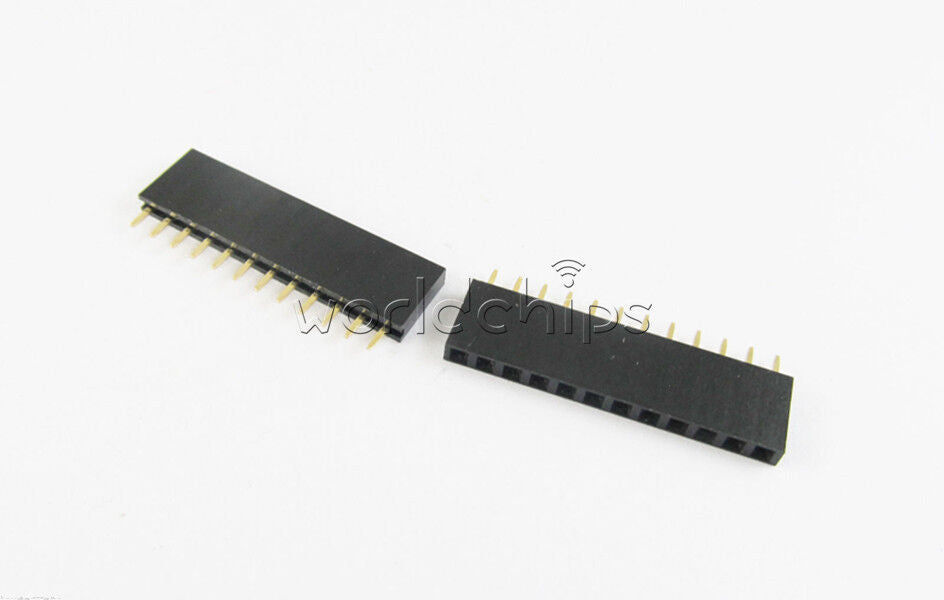 20PCS  2.54mm Pitch 12 Pin Single Row Female Straight Header Strip PH: 8.5mm