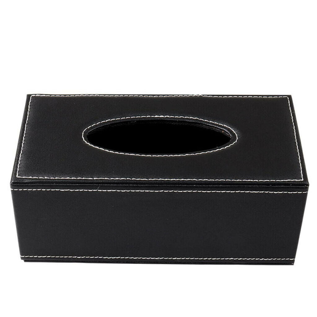 Pu Leather Tissue Box Cover Holder Decorative Vanity Countertops Tables