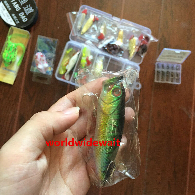 143Lots Simulate Fishing Lures Bait KIT Spoons Hooks Classic Accessory Case Box