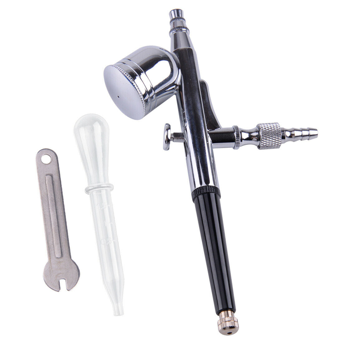 New Dual Action Gravity Feed Spray Airbrush Kit 0.3mm Tattoo Nail Art Metal as