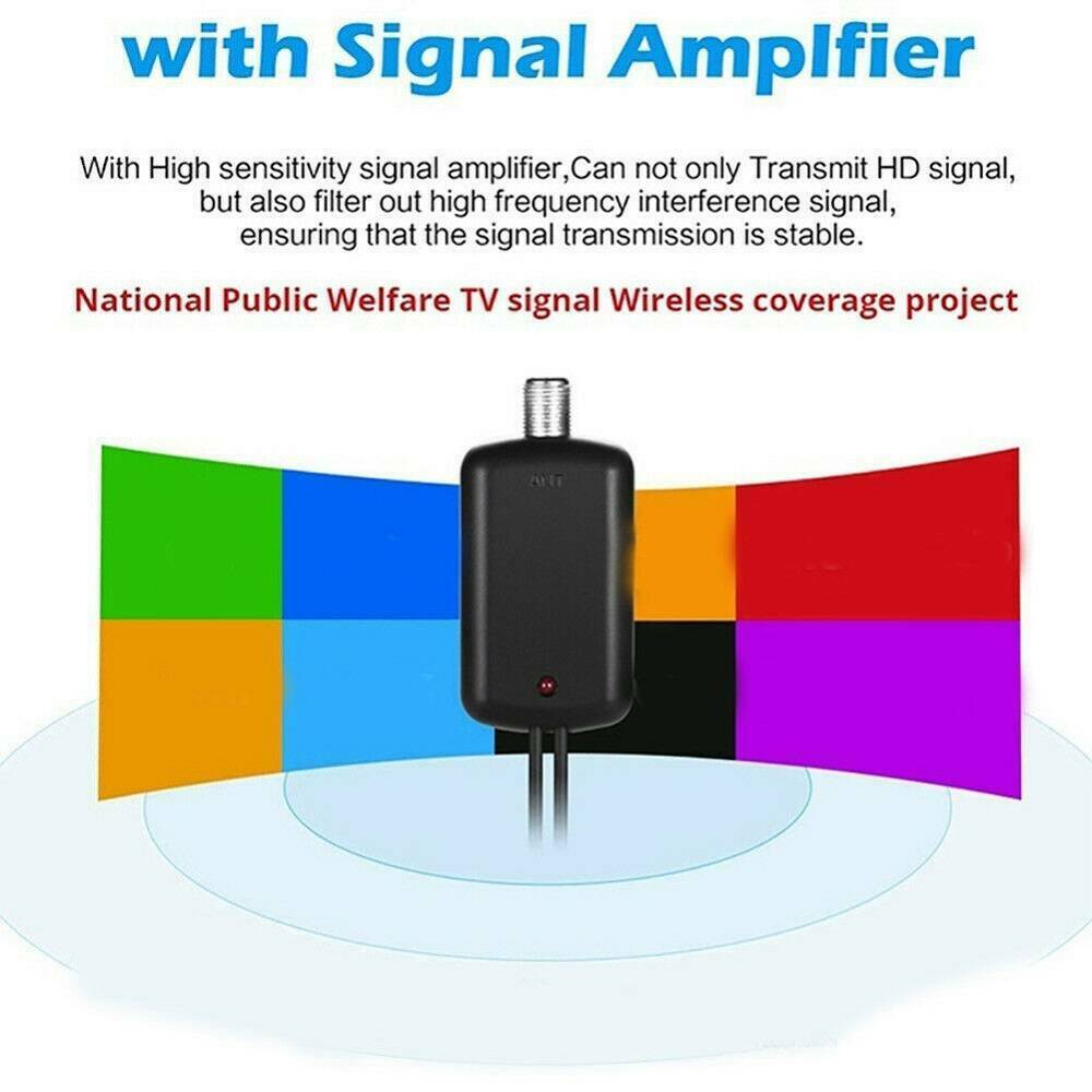 Digital TV Antenna 5000Miles Range Signal Booster Amplifier HDTV Indoor 4K 1080P