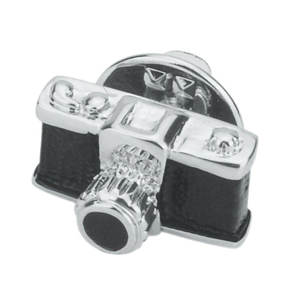 2pcs Retro Style Camera Brooch Jewelry Men Women Suit Corsage Pin Collar Pin