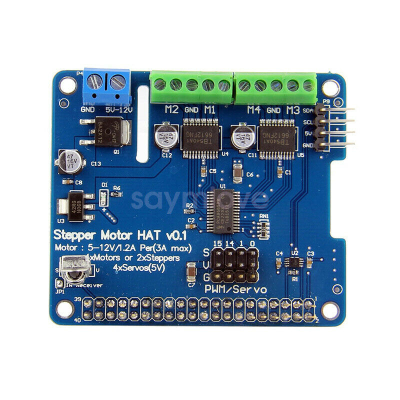 New Stepper Motor HAT for Raspberry Pi 3B 2B b+ Stepper Motor/Servo/Motor IR