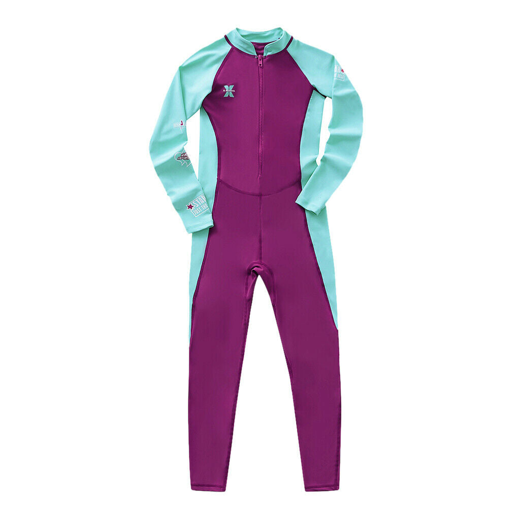 Kids Zipper Wetsuit One-piece Scuba Diving Child Long Sleeves Dive Suit XXL